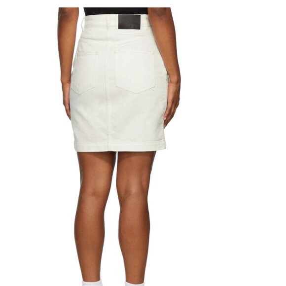 MAISON KITSUNÉ White Denim Midi skirt Size: 40 - Picture 2 of 2